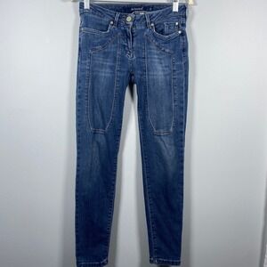 Jeckerson Jill Skinny Jeans Women's Size 27 Medium Wash Made in Italy Low Rise